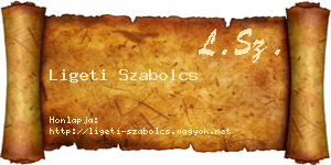 Ligeti Szabolcs névjegykártya